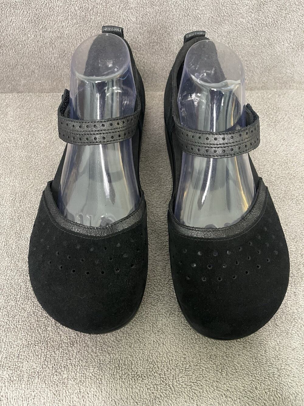 Sas Women's Eden Mary Jane Black Suede Size 10.5